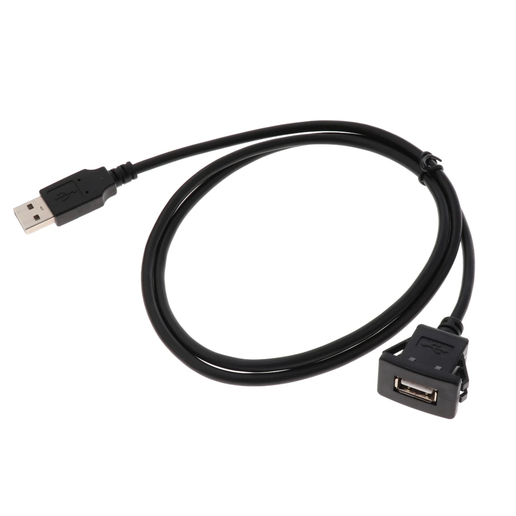 Отличная производительность автомобиля USB2.0 панель расширения кабель для скрытого монтажа Комплект квадратный 1 м