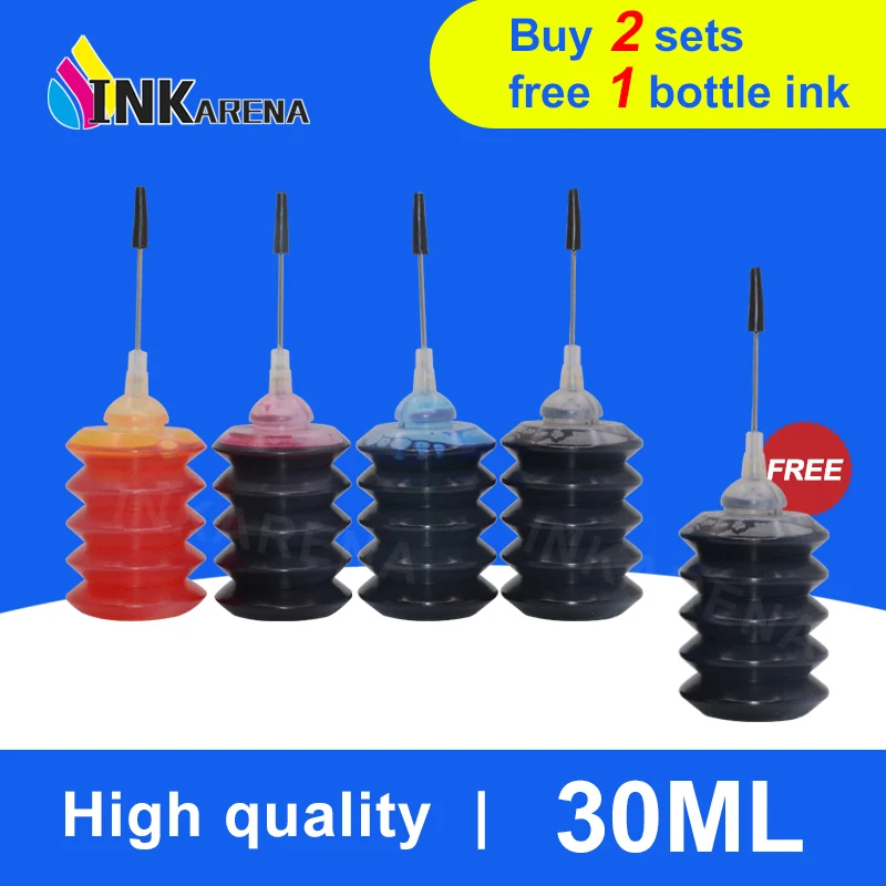

INKARENA Universal 4 Color 30ml Bottle Dye Ink Black Refill Ink kit Replacement For HP For Canon For Brother For Epson Printer