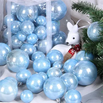 

37PCS/Box Mixed Size Handmade Christmas Balls Merry Christmas Tree Hanging Decorations Xmas Ornament Balls Party DIY