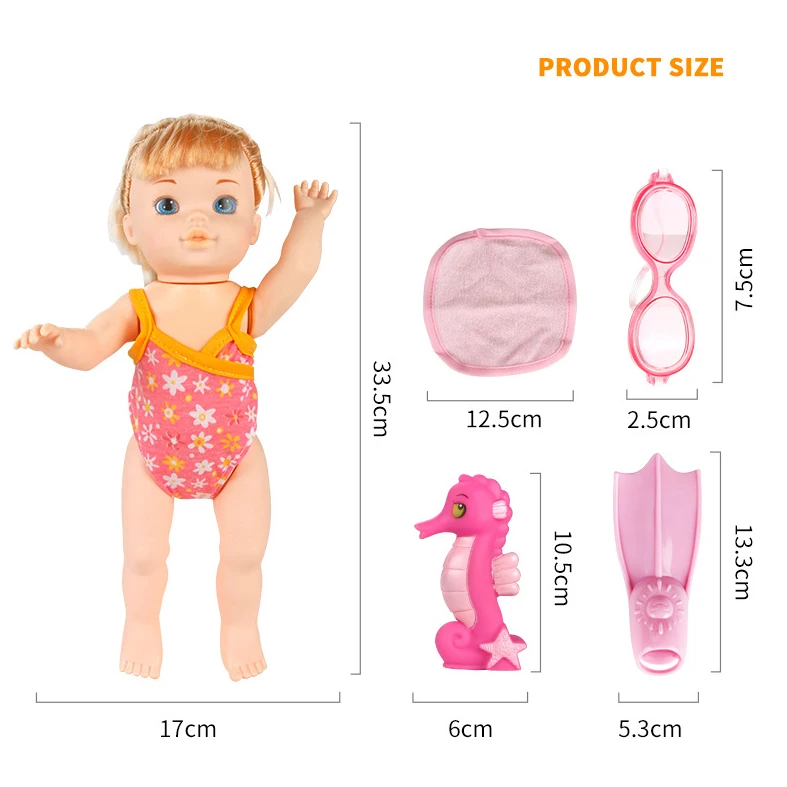 toys for toddler with new baby	 Baby Swimming Doll Waterproof Swimming Pool Water Games Bath Partner Education Smart Electric Joint Movable Toys Kid Girl Boys baby toddler toys doll	