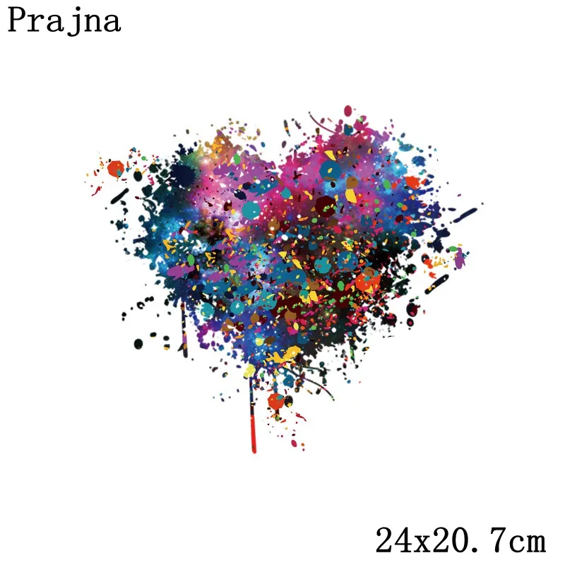 Prajna Love Heart Patch нашивка в полоску утюжок для переноса одежды термопереноса