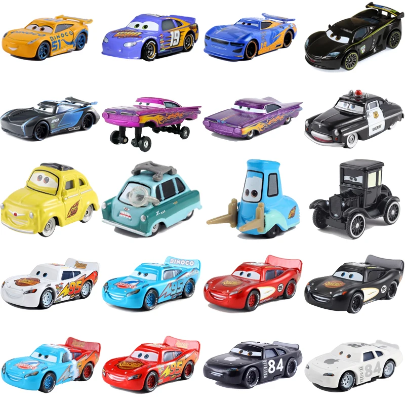 Disney Pixar Racing 2 3 Rayo McQueen familia niño niña niño regalo 1:55 morir Aleación de fundición en miniatura modelo de carreras de coches