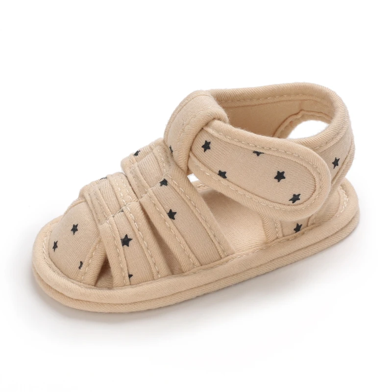 2021 NEW 0-18Months Kids Newborn Baby Boys Fashion Summer Soft Crib Shoes First Walker Anti Slip Sandals Shoes Soft Sole