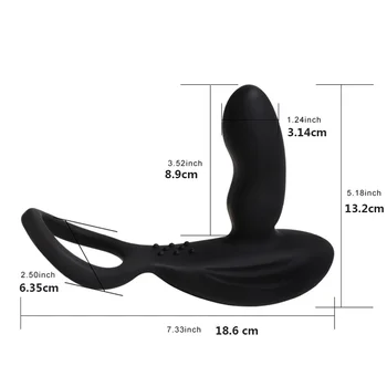 LEVETT USB Rechargeable Prostate Massager  Male Anal Plug Sex Toys for Men Wireless Ring Remote Control Anal Vibrator Vibrator 2