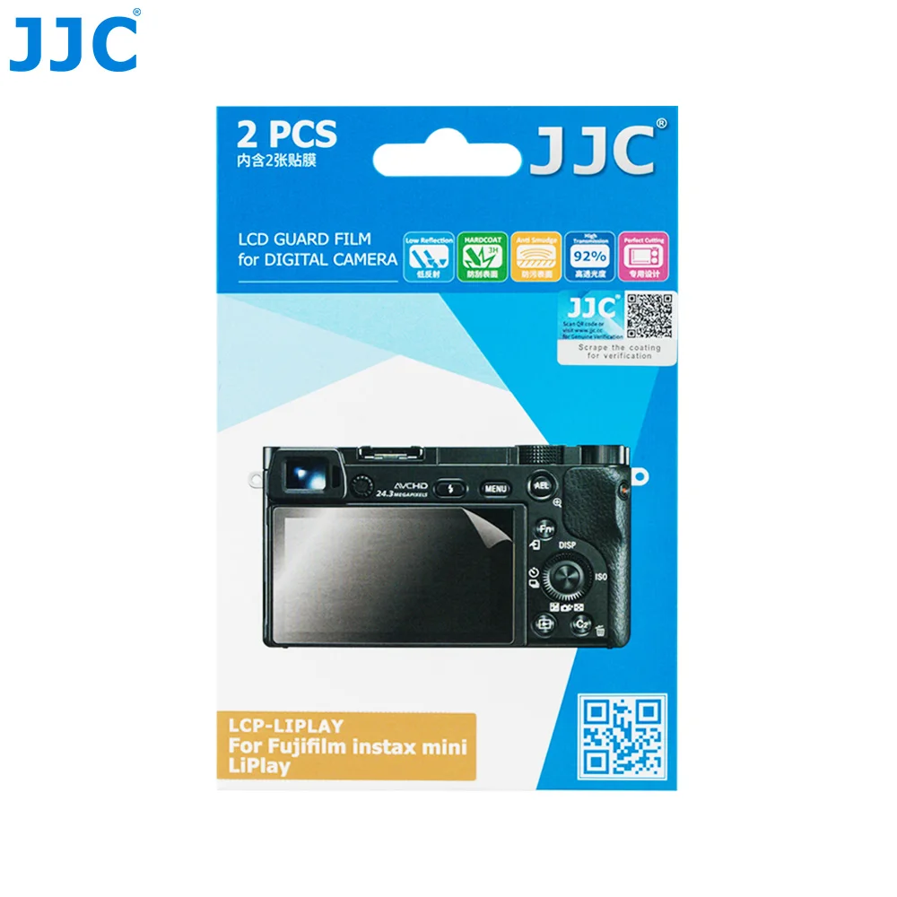 JJC 2 шт. HD PET пленка защита для экрана камеры дисплей крышка ЖК-экран Защита для FUJIFILM Instax Mini LiPlay цифровая камера s