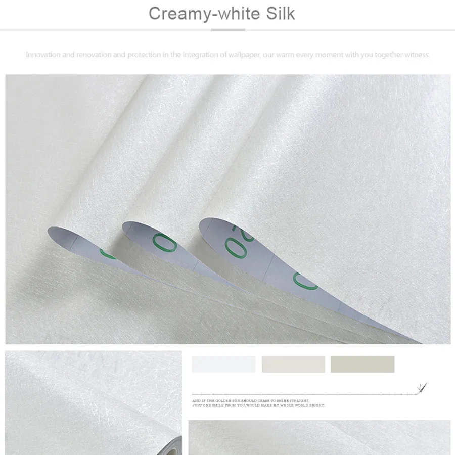 Creamy-white silk Водонепроницаемые, влажность-стойкие обои самоклеющиеся белые декоративные пленки Шкаф Дверь стол старая мебель ремонт наклейки на стену - Цвет: Creamy-white silk