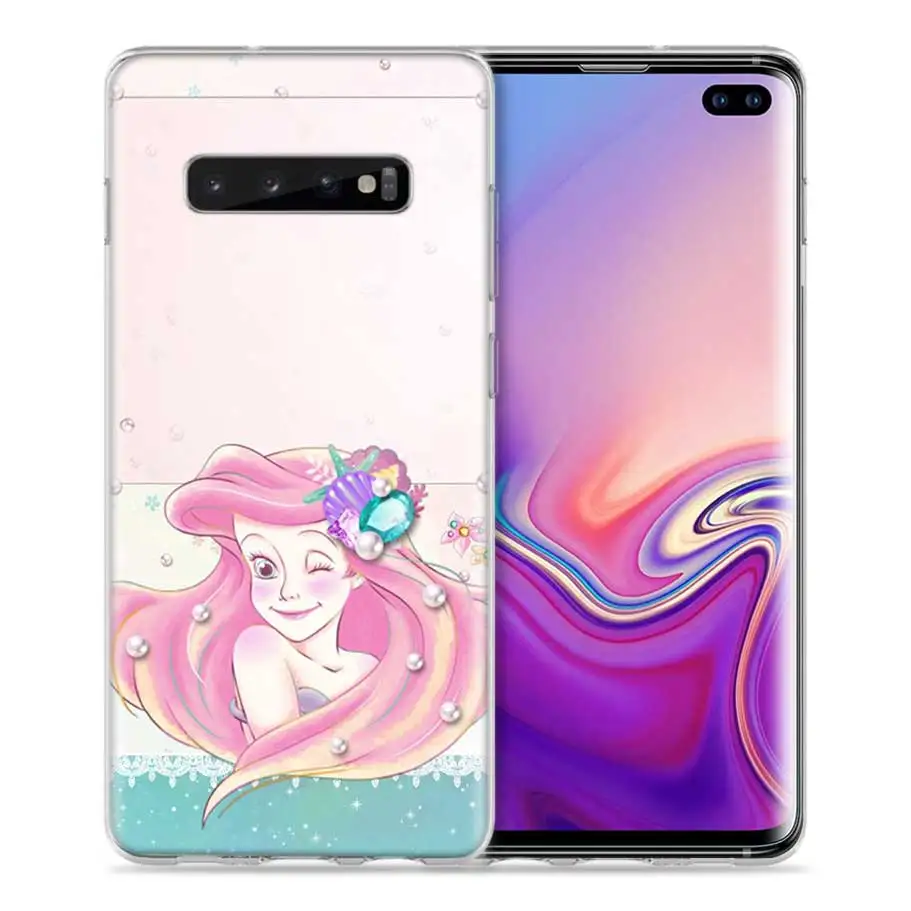 Чехол с русалочкой для samsung Galaxy Note 10 S10 5G S10e S8 S9 S7 8 9 J4 J6 Plus силиконовый чехол для телефона Schale