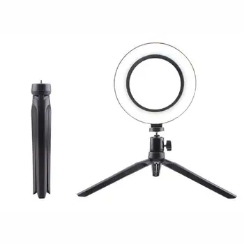 

20CM Dimmable Camera Phone Ring Lamp Photography LED Selfie Ring Light 10inch With Table Tripods For Makeup Video Live Studio