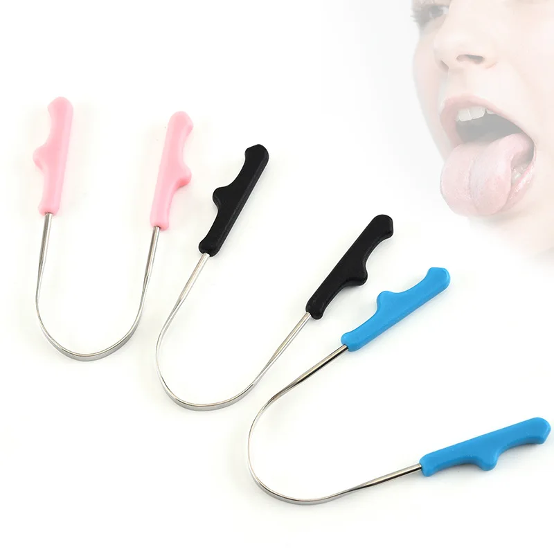 Нержавеющая сталь скребок для языка Очиститель для взрослых для дыхания язык покрытие щетка инструмент для ухода за полостью рта
