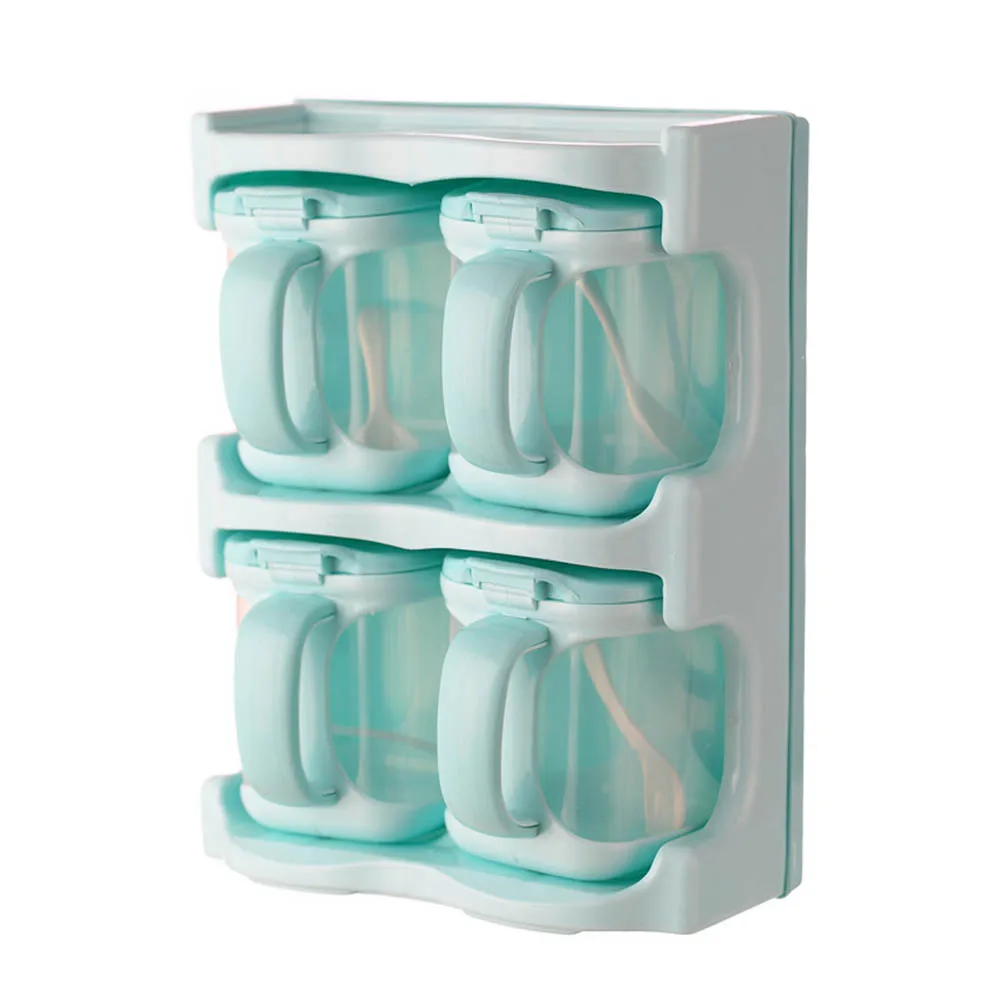 HOT Seasoning Box Storage Containers Condiment Plastic Spice Jars Dispenser For Salt Sugar Cruet TI99 - Цвет: Слоновая кость