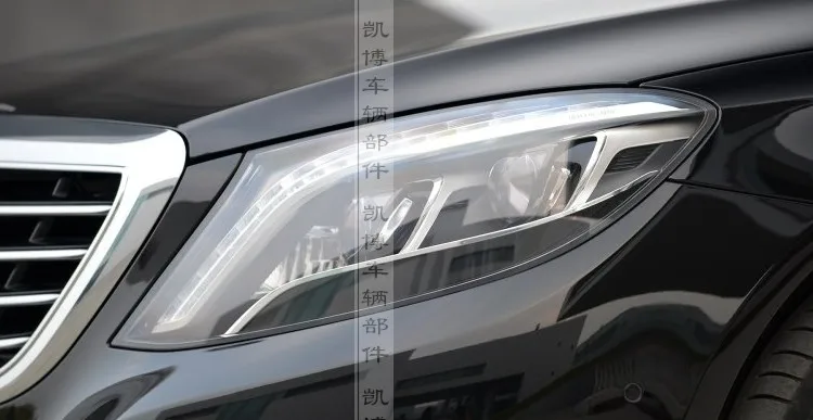 Для 14-17 Mercedes-Benz W222 S320 S350 S450 S500 корпус фары автомобиля прозрачный корпус лампы стеклянная крышка