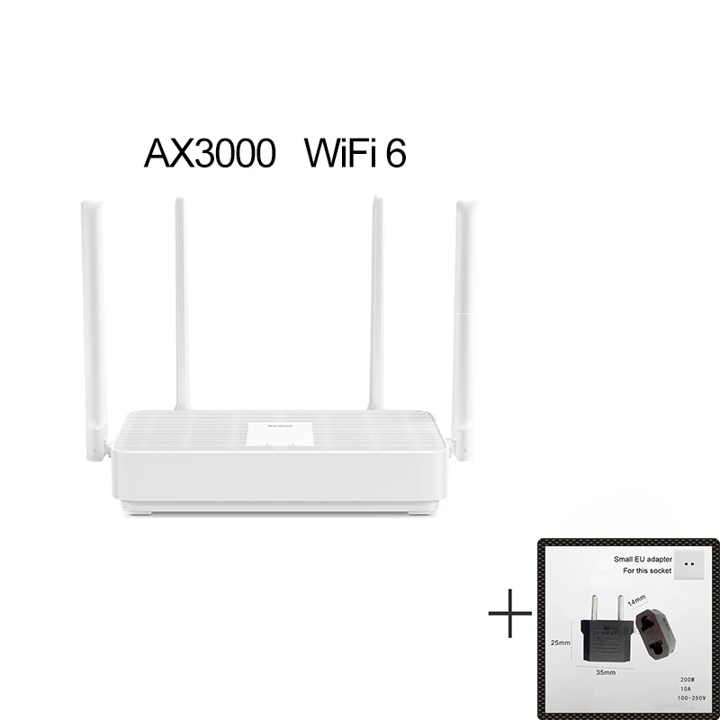 Xiaomi Redmi Router AX3000 Wifi 6 Mesh Gigabit 2.4G5.0GHz Dual-Band Wireless Dualcore Wifi Repeater 256M Memory Home Amplifi 