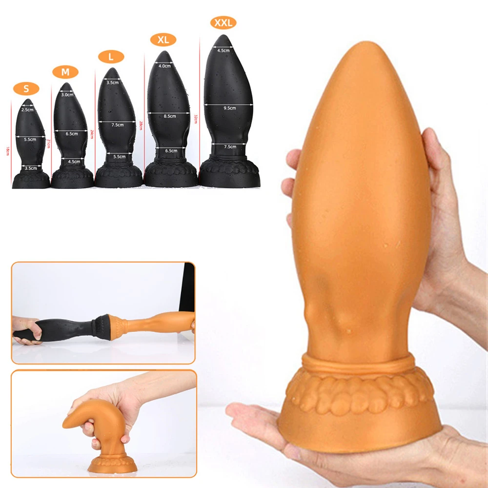 Super Large Liquid Silicone Anal Plug Big Dildo Butt Plug Prostate Massager Vagina Anus Expansion Erotic Sex Toys For Men Woman - Anal Sex Toys pic