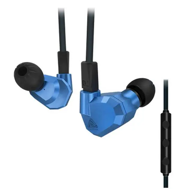 Бренд KZ ZS5 2DD+ 2BA гибридные наушники в ухо HIFI DJ монитор наушники для бега спорт KZ AS10 ZS6 наушники гарнитура вкладыши - Цвет: blue with mic