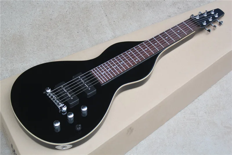 

6-String Electric Guitar,Black Color Body and White Binding,2 P90 Pickups,Rosewood Fingerboard and can be Customized