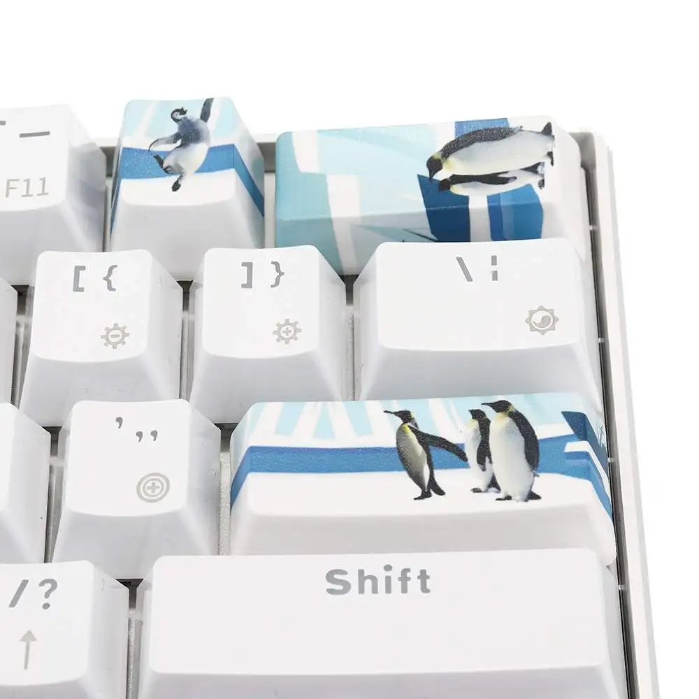 Five-sided Dyeing Space Bar Keycap PBT OEM Profile Antarctic Penguin Space Bar 6.25u Novelty Keycap + ESC Enter Keycaps Five-sided Dyeing Space Bar Keycap PBT OEM Profile Antarctic Penguin Space Bar 6.25u Novelty Keycap + ESC Enter Keycaps