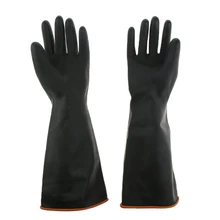 1 пара лабораторных химически стойких резиновых чистящих экспериментов рабочие перчатки химически стойкие перчатки