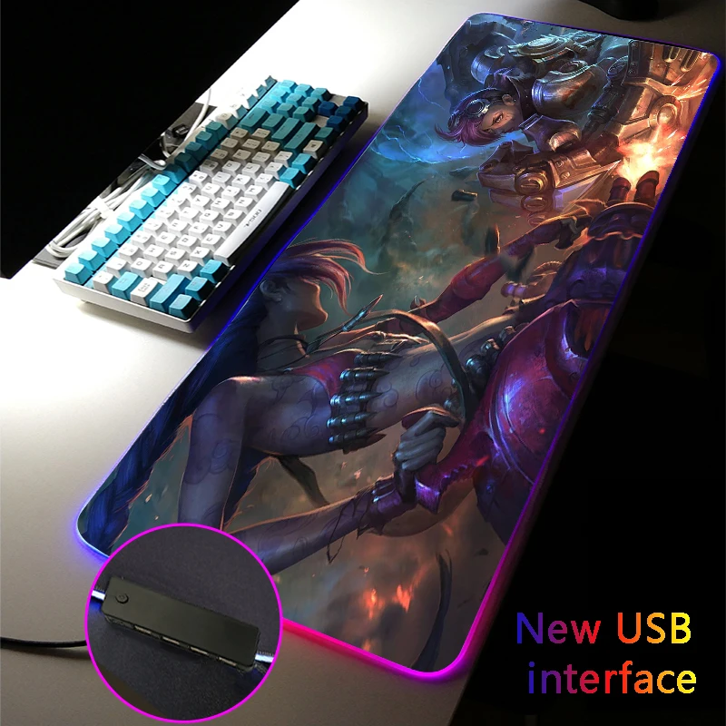 RGB-коврик для мыши Arcane JINX XXL с несколькими интерфейсами четырьмя USB-разъемами |