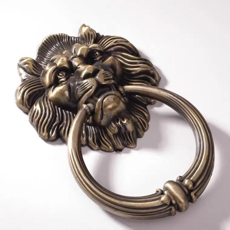 1PCS Chinese Antique Zinc Alloy Door Knocker Bronze Cabinet Handles and Knobs Lion Head Pulls Furniture Hardware | Обустройство дома