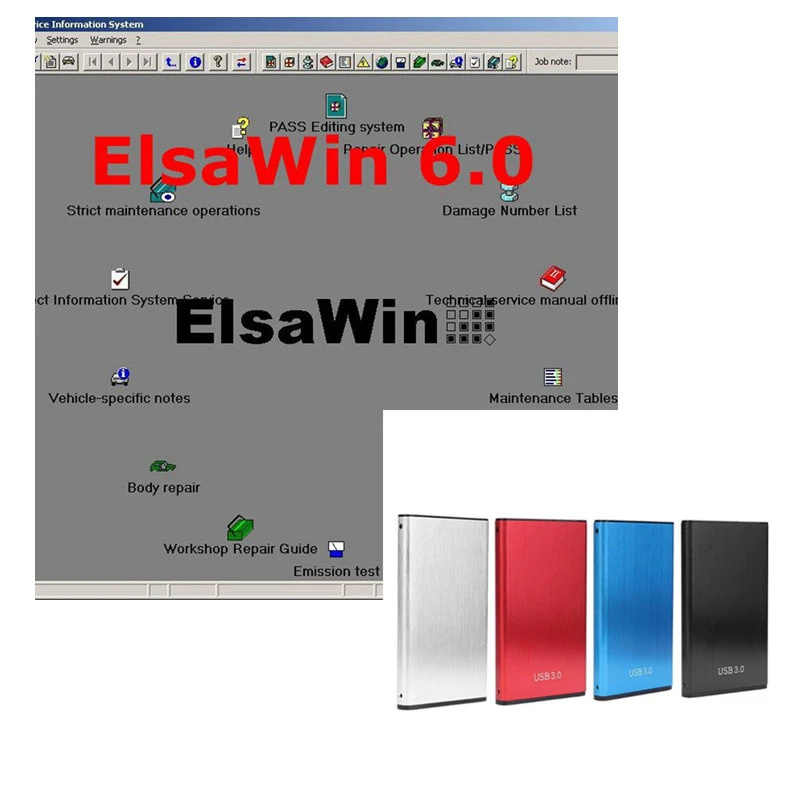 Elsawin 6.0 Newest For A-udi For V-w Auto Repair Software Elsa Win V6.0 ...