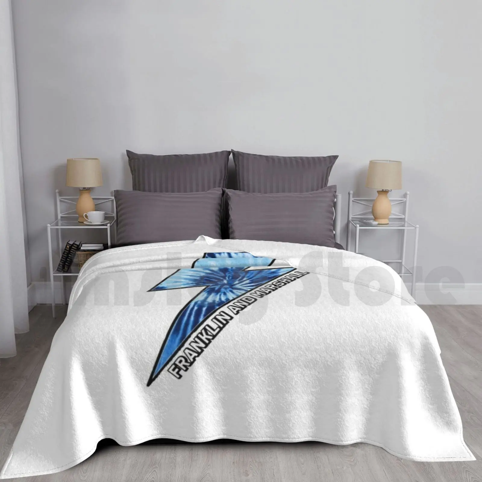 Coperta Franklin And Tie Dye Lightning Bolt Fashion Custom Franklin And Tie Dye Lightning Bolt Franklin And