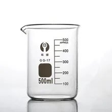 Gobelet de mesure en verre résistant aux hautes températures, équipement de laboratoire de chimie
