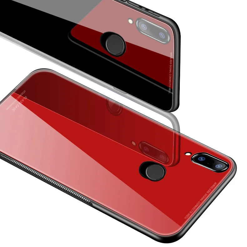Huawei P20pro чехол для телефона Nova2LITE 3E MATE10 устойчивый к царапинам взрывозащищенный 9H однотонный стеклянный корпус