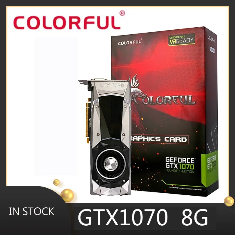 Цветная графическая карта gpu nvidia geforce GTX 1070 8g видеокарта для pubg настольная