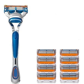 

1Holder +N Safety Razor Blade Men's Shaver Razor Blades 5-layer Razor Blades for Face Care Compatible with Fusione