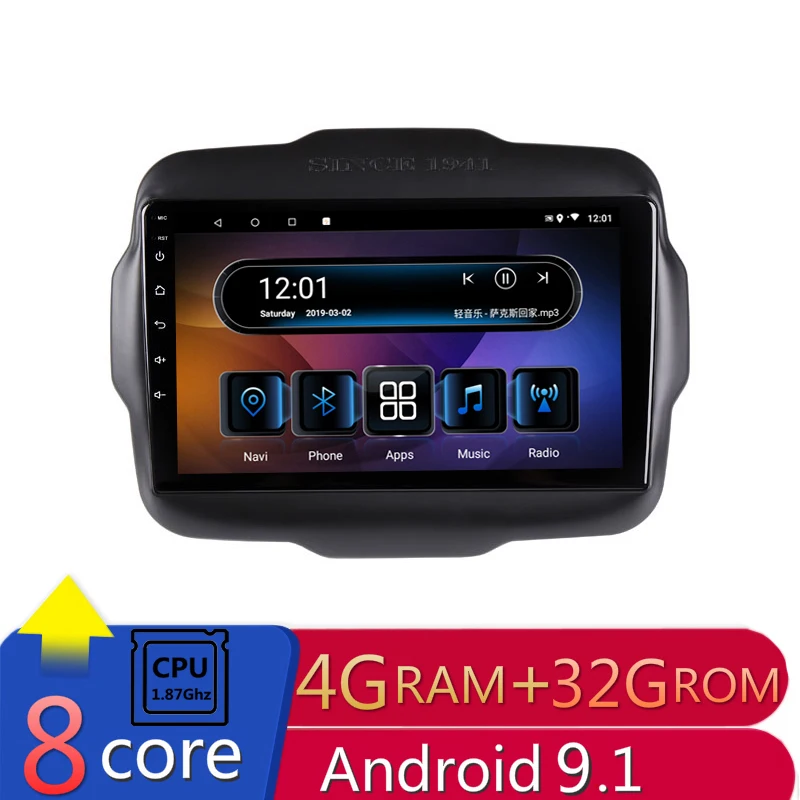 9 &quot4G RAM 8 ядер Android автомобильный DVD GPS навигация для Jeep Renegade 2015 2016 2017 аудио стерео