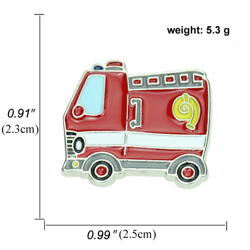 1 шт., эмалированные прищепки, штаны, шпильки, винтажный автомобиль, автобус скорой помощи, такси, нагрудный знак брошь, сплав, ювелирная сумка, Декор, брошь, значок - Окраска металла: 1