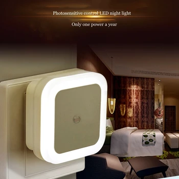 

New LED Night Light Mini Light Sensor Control 110V 220V EU US Plug Nightlight Lamp For Children Kids Living Room Bedroom Light