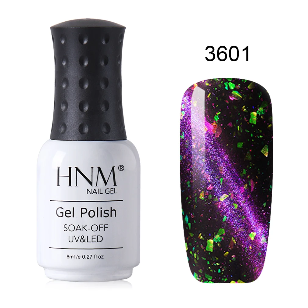 HNM 8 мл Galaxy Гель-лак для ногтей Блеск кошачий глаз Esmalte Permanente замачиваемый УФ светодиодный лак для ногтей праймер Гель-лак для салона маникюра - Цвет: 3601