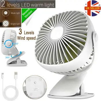 

Portable Battery Operated Clip USB Rechargeable Fan with 360 Degree Rotation
