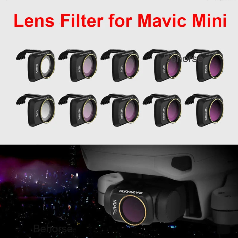 Nouveau 6 pièces/ensemble DJI Mavic Mini/Mini 2 filtres UV ND CPL 4/8/16/32 NDPL ensemble filtre dobjectif de caméra pour DJI Mavic Mini accessoires