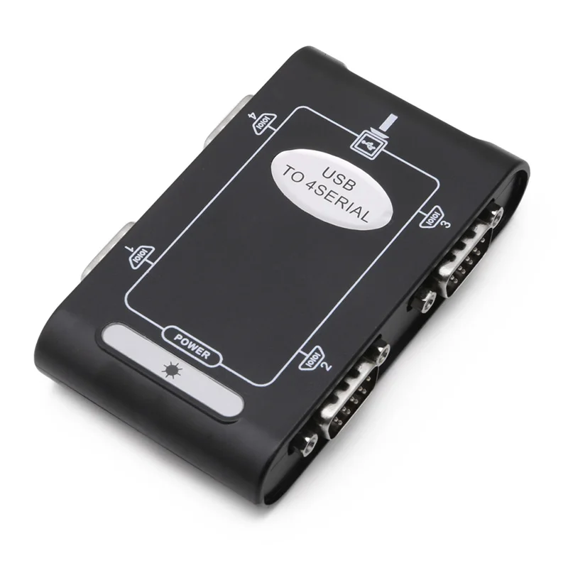9pin RS232 USB 2,0 на 4 порта Последовательный DB9 COM разъемы контроллера адаптер концентратор