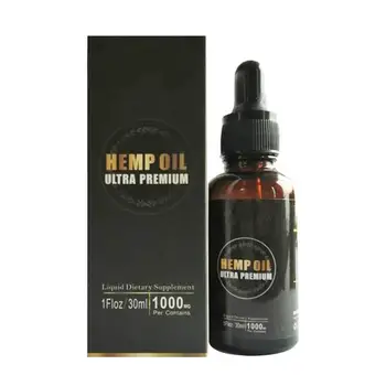 

Natural Organic Hemp Oil 1000mg Body Face Essential Oil Herbal Drops Pain Relieve Anti Stress Improves Sleep Massager Oil 30ml