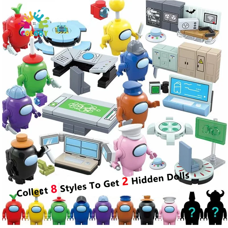 

Active Among Us Hot Game Model 8 Set Building Blocks Space Alien Cartoon Figures Kit Bricks Toys For Children Christmas Gift