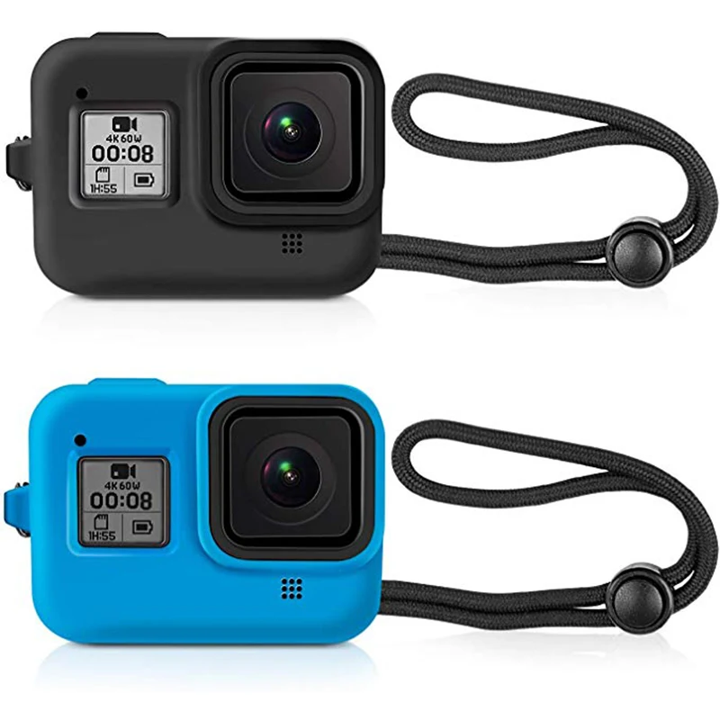 Impermeable 8 Gopro Hero cordón de cámara suave para Funda protectora de silicona con