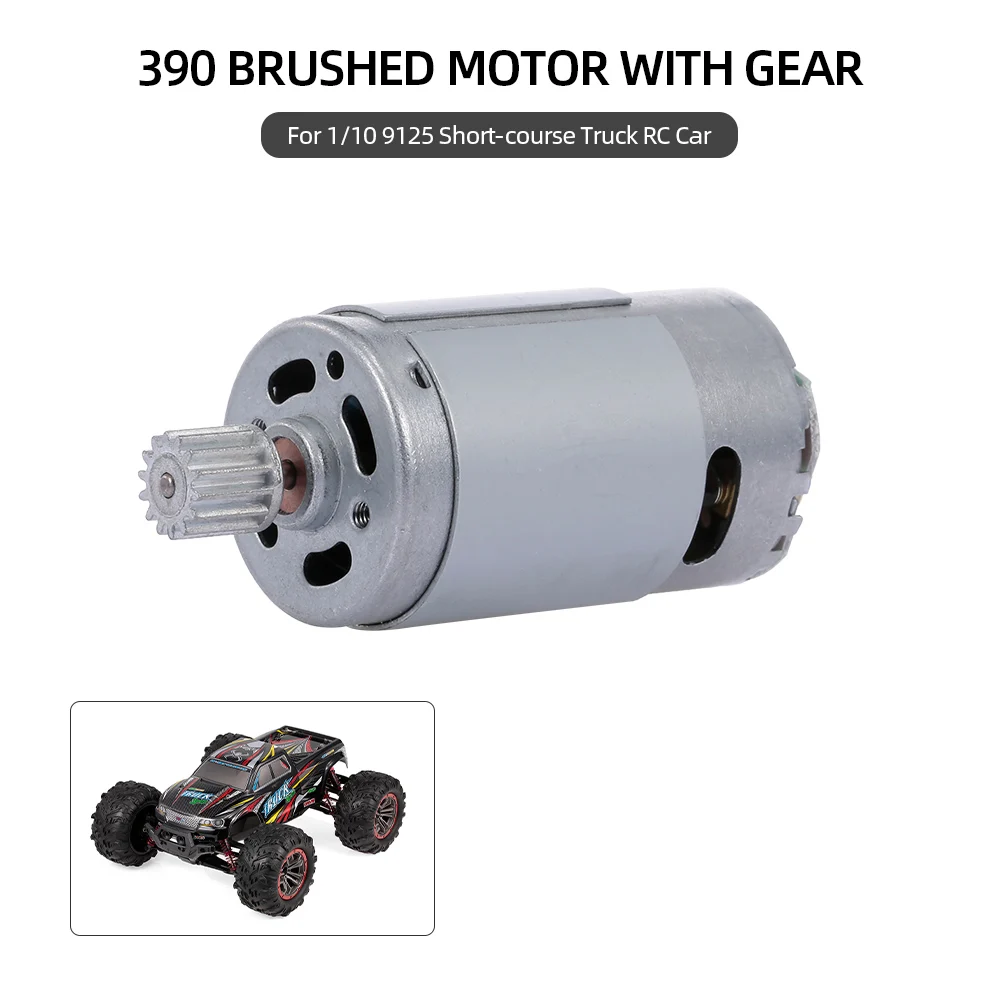 

RC Car Motor 390 Brushed Motor with Gear for 1/10 9125 Short-course Truck RC Car