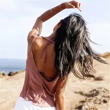 Новинка, стильный тонкий Быстросохнущий жилет с завязками на спине, сексуальный спортивный женский жилет без подкладки для бега, фитнеса, верхняя одежда