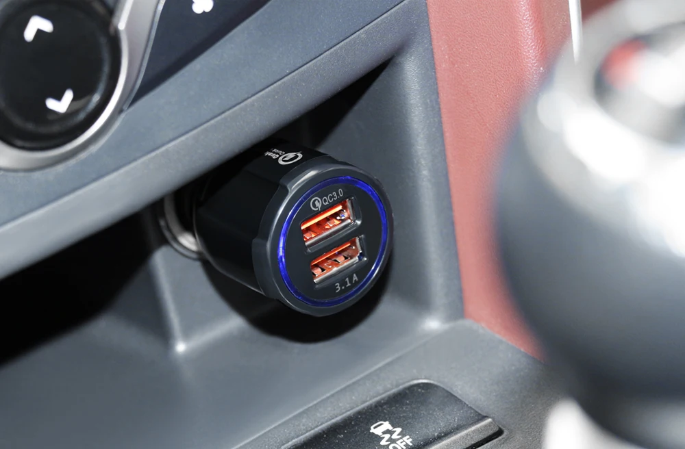 Автомобильное зарядное устройство с двумя usb-портами 3,0, быстрая зарядка для KIA RIO K2 K3 K5 k9 Sorento Sportage R Rio 4 Soul CEED, автомобильные аксессуары