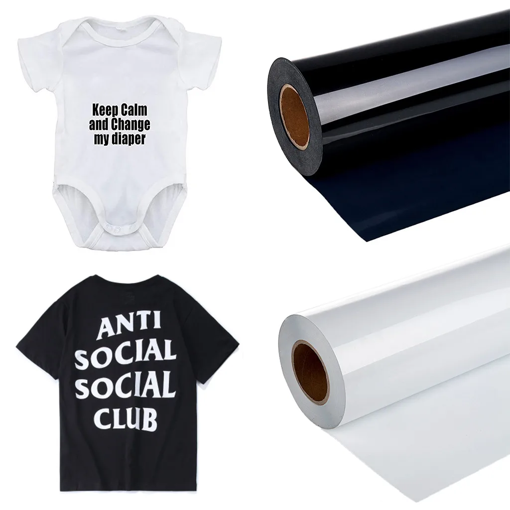 

DIY T-Shirt Heat Transfer Vinyl Ironing Fabric HTV Press Can Print Scrapbook Paper Vinyl Sticker Art Sheet Craft 1 Roll 2019