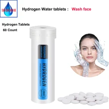 IHOOOH Aktive Wasserstoff Molekulare 10000PPB Nano H2 Wunder Wasser Tabletten Schwach Sauren Können Behandeln Haut Krankheiten Auffüllen 60pc