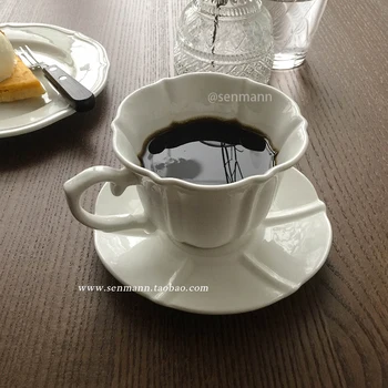 

Luxury Japanese Coffee Cup Reusable Small Porcelain Latte Tea Cups and Saucer Set with Handle Szklanki Do Kawy Drinkware OO5BD