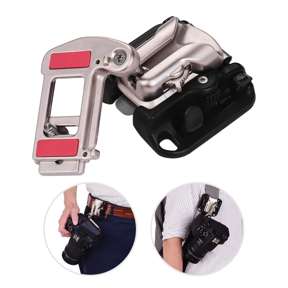 Camera Belt Holster Mount Waist Clip Holder Hanger for Canon Nikon Sony Olympus DSLR Cameras