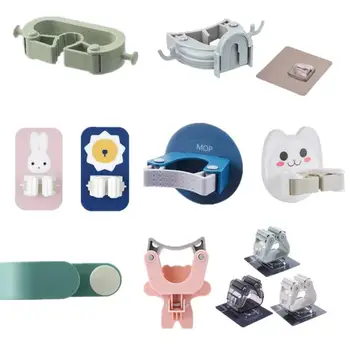 

1PCS Mop Clip Mop Hook Broom Holder Wall Mounted Mop Organizer Holder Brush Broom Hanger Storage Rack Kitchen Hanger Seamless