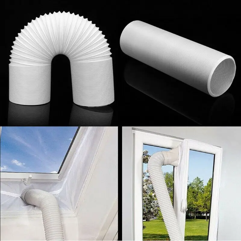13/15cm Diameter Flexible Portable Air Conditioner Exhaust Pipe Vent Hose Tube Duct Outlet Free Extension