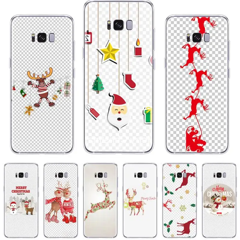 

Christmas reindeer sled new Year Phone Case For Samsung Galaxy S5 S6 S7 S8 S9 S10 S10e S20 edge plus lite