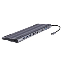 Baolida Usb-C док-станция Thunderbolt 3 адаптер 10 в 1 type C концентратор с Hdmi Rj45 Vga Usb3.0 все в одном хаб для Macbook& C-type ноутбука
